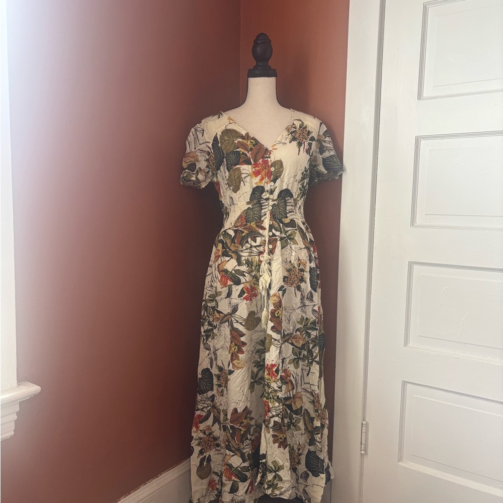 Amazon Brown and Cream Sundress Maxi